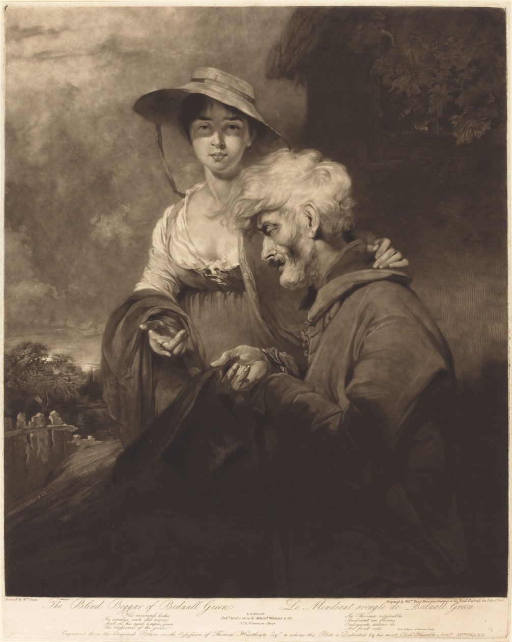 Den blinde tiggaren från Bednall Green av William Ward after William Owen