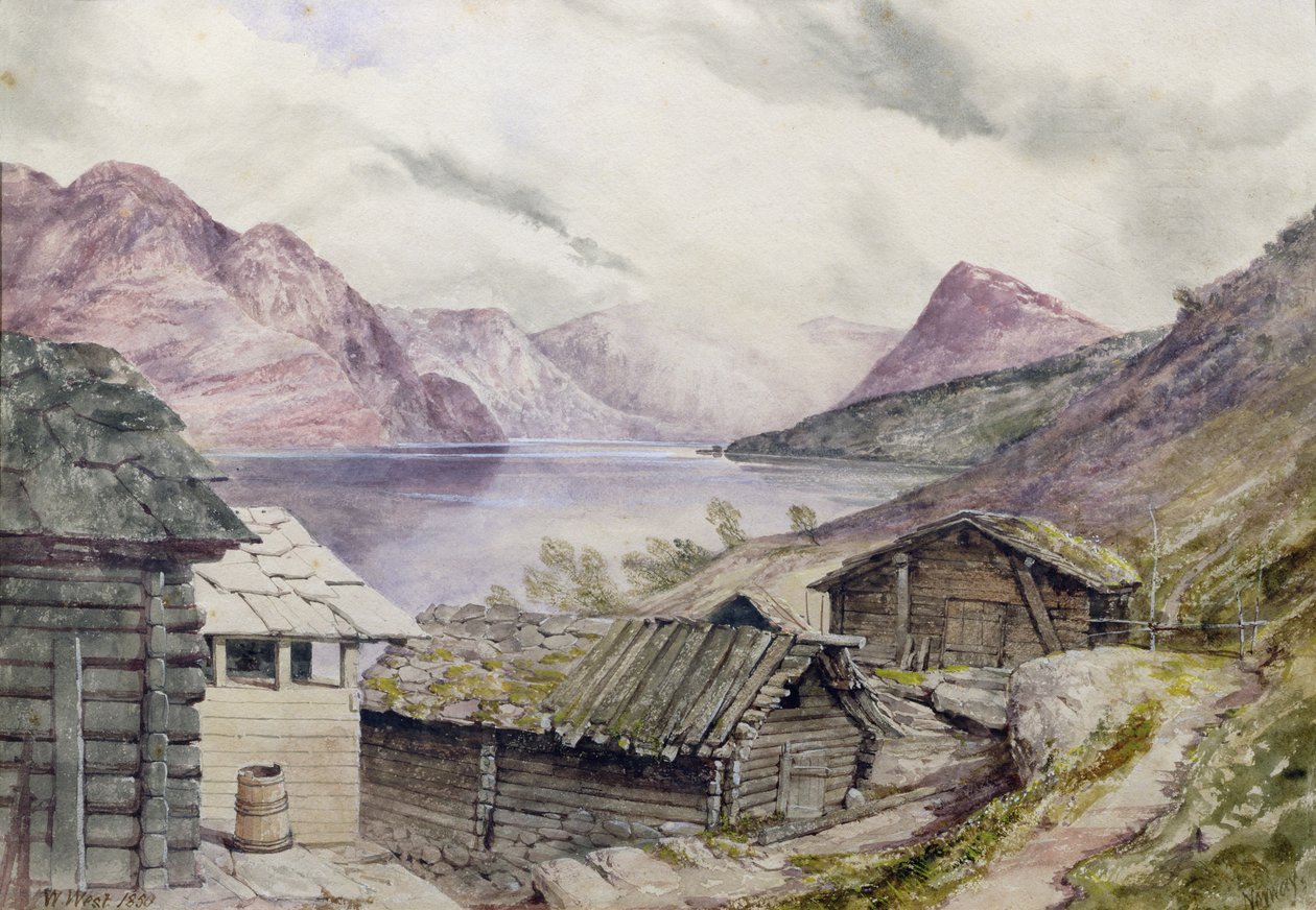Romsdalsfjorden, 1850 av William West