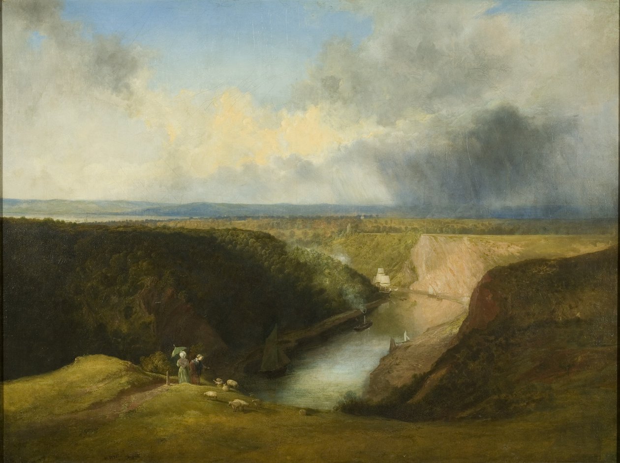 Utsikt över Avon Gorge från Observatory Hill, c.1830 av William West