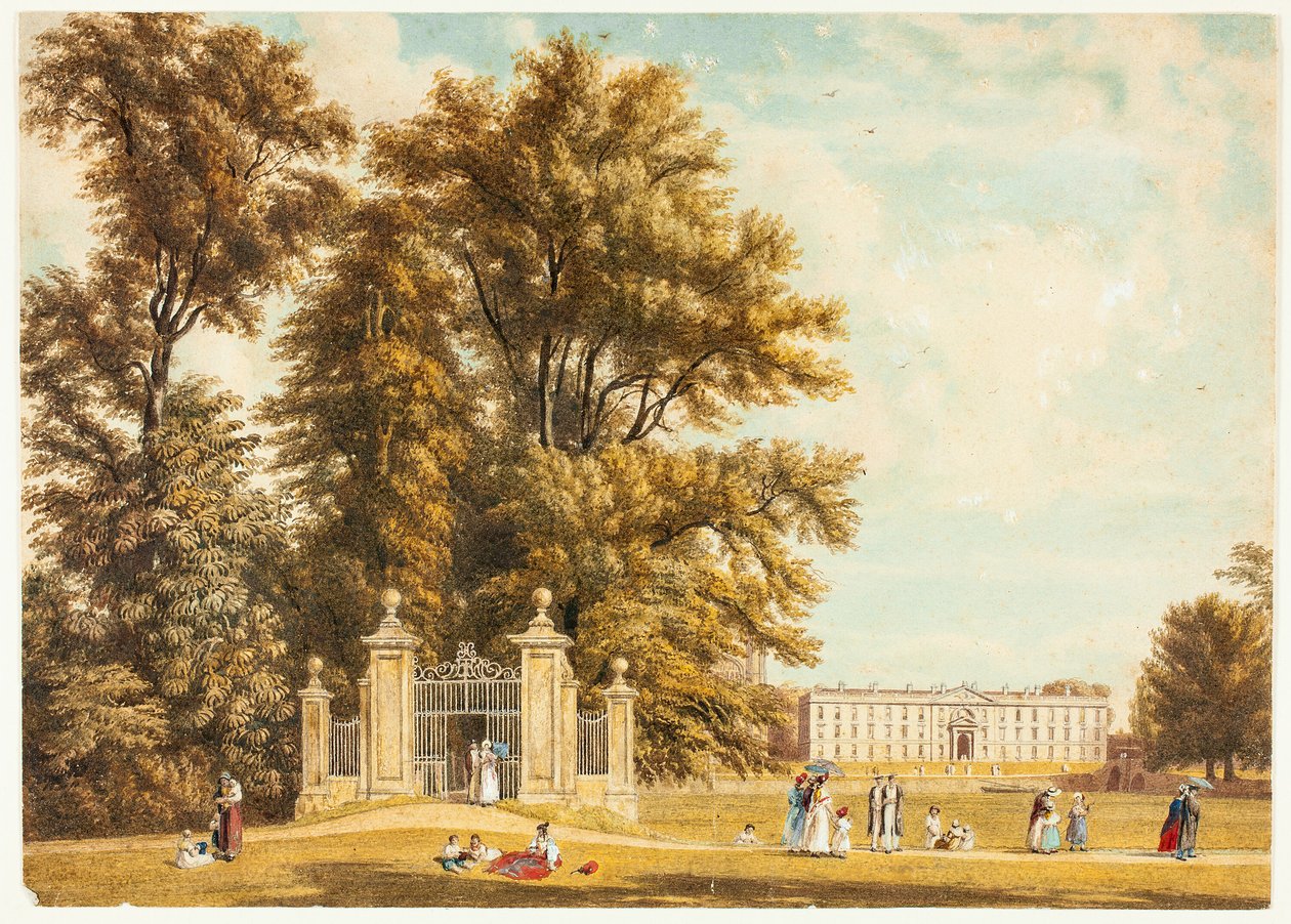 Ingång till Avenue från Clare Hall Piece, Cambridge av William Westall