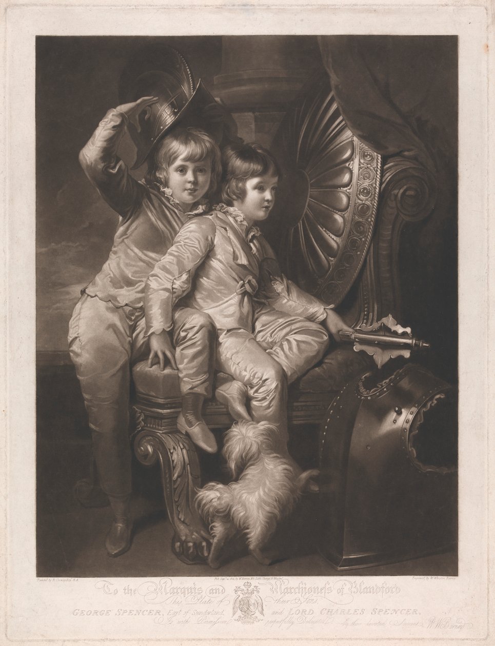 George Spencer, Earl of Sunderland och Lord Charles Spencer av William Whiston Barney