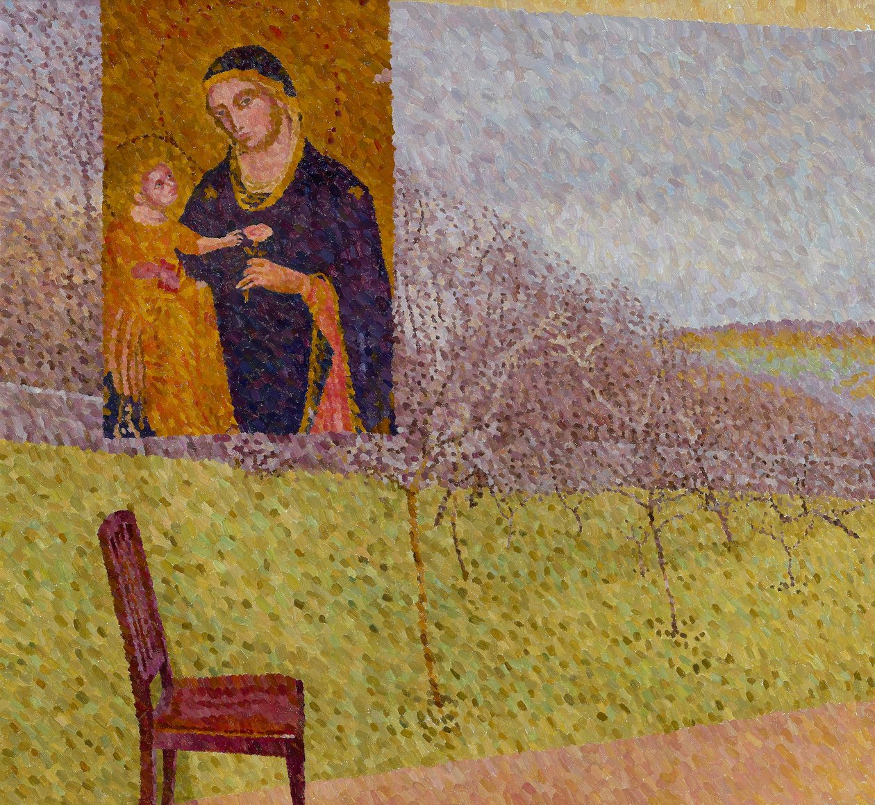 Madonna With Landscape, 2021 (olja på duk) av William Wilkins