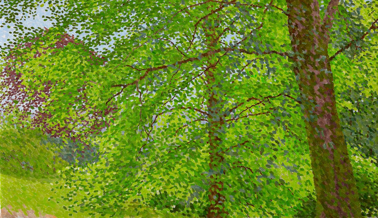 Sommarmorgon, 2020 (olja på duk) av William Wilkins