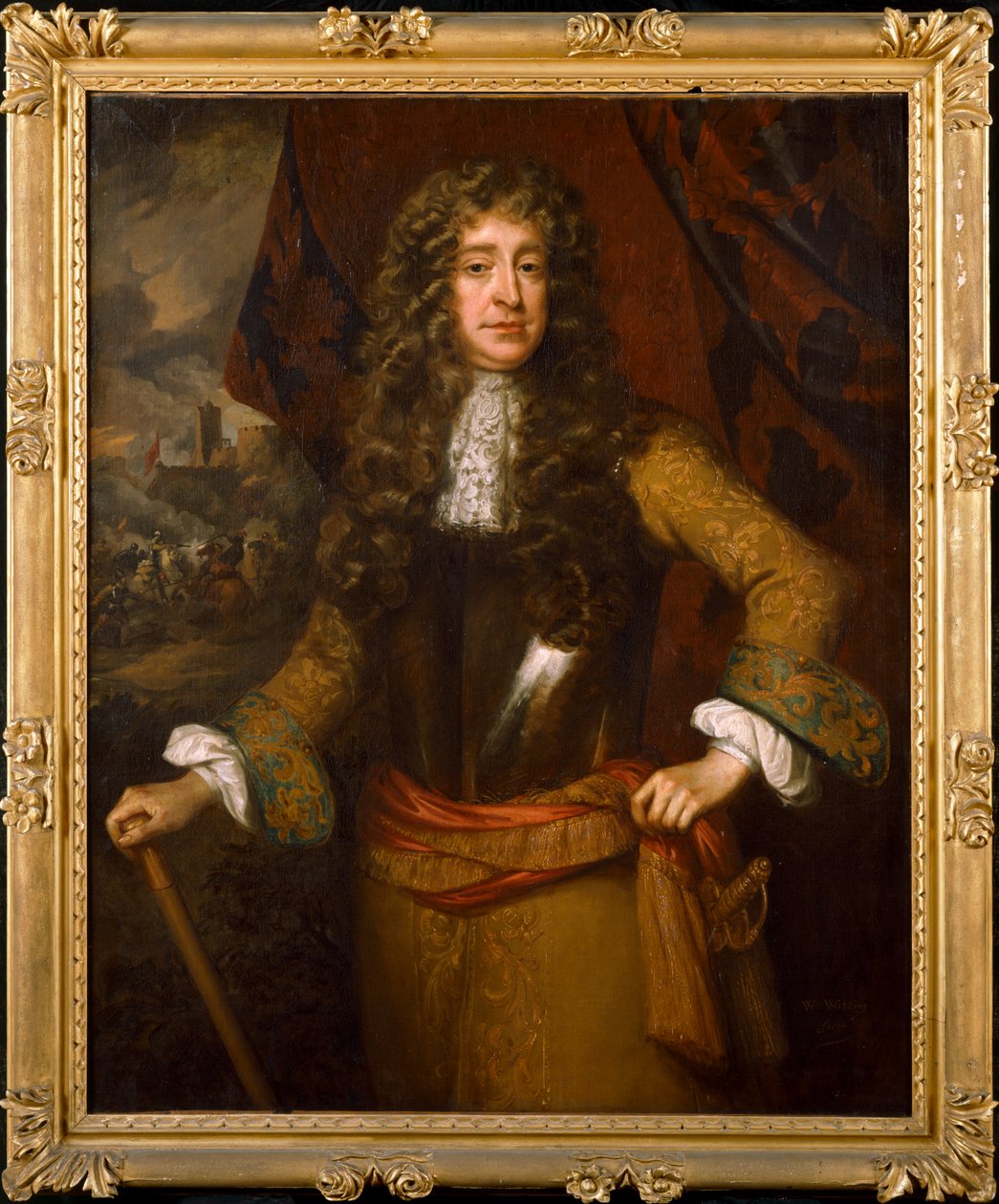Okänd man kallad William III (olja på duk) av William Wissing or Wissmig