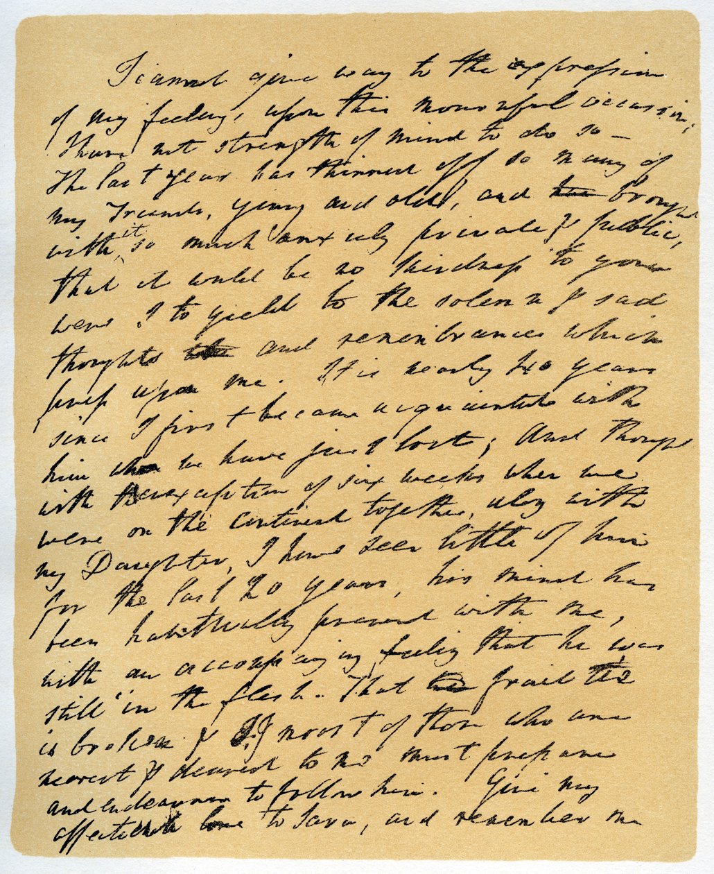 Brev från William Wordsworth om Samuel Taylor Coleridges död den 29 juli 1834. av William Wordsworth