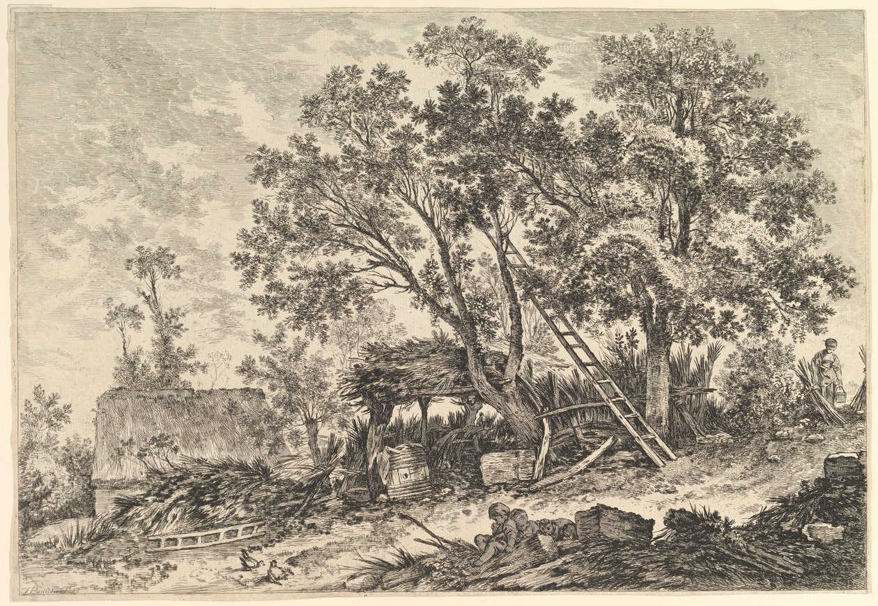 IIe. Vue de Fronville 2nd View of Fronville, 1700-talet. av William Wynne Ryland
