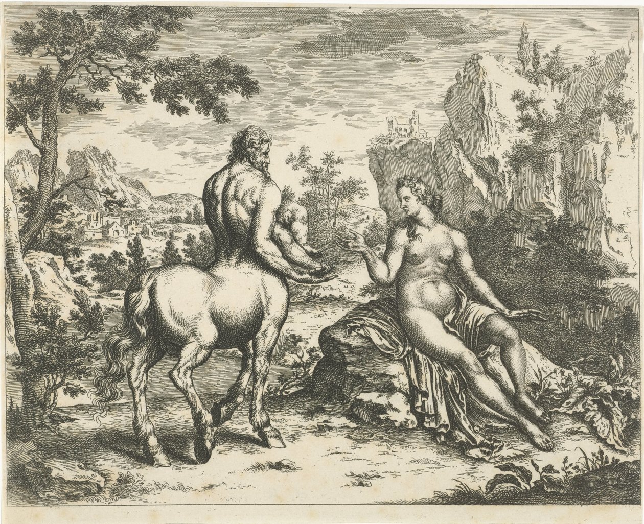 Ocyrhoe förutspår Chirons och Asclepius öde av William Young Ottley