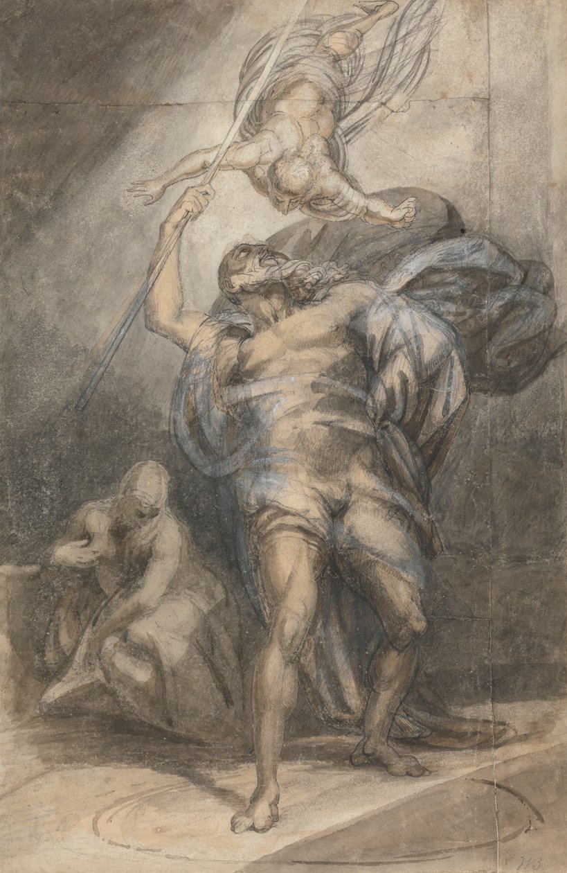 Prospero kallar Ariel av William Young Ottley