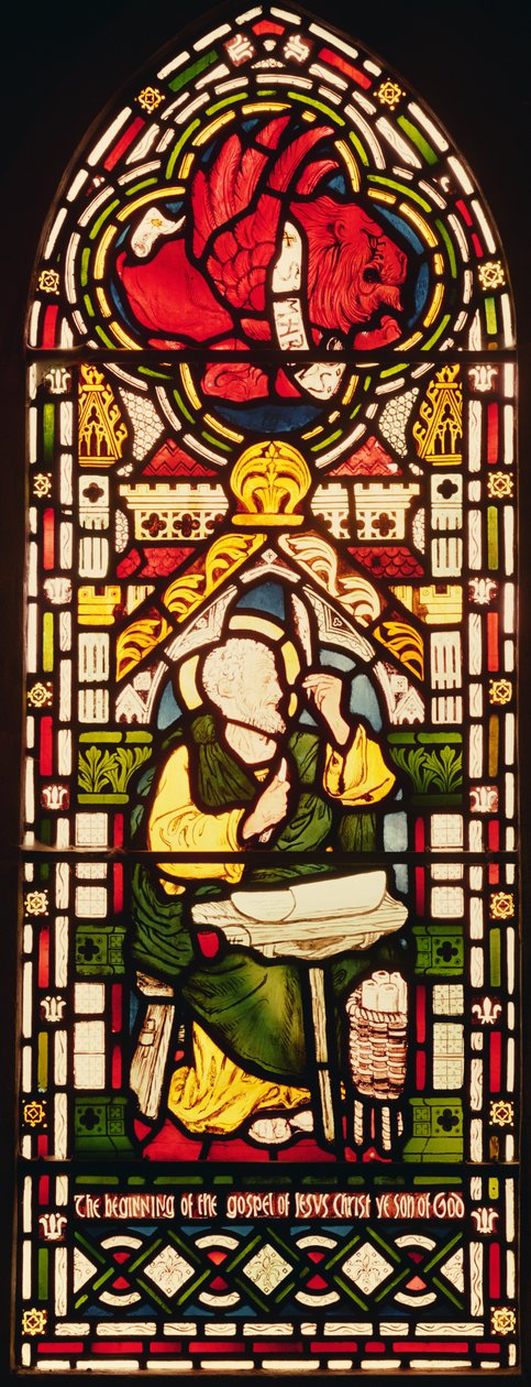 Markus, ca 1870 (målat glas) av William and Company Morris