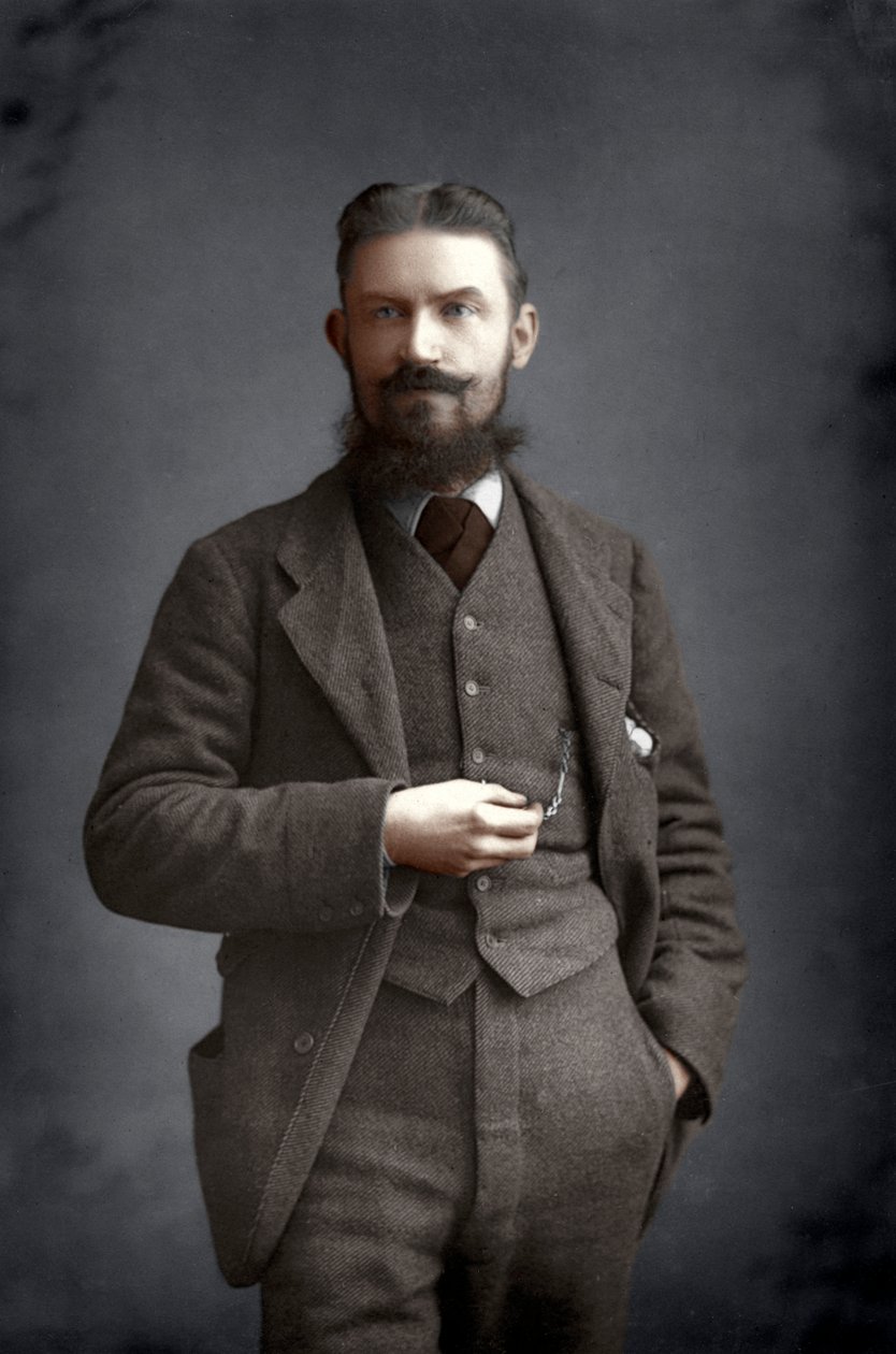 George Bernard Shaw, irländsk dramatiker, kritiker och Fabian, 1893. av William and Daniel Downey