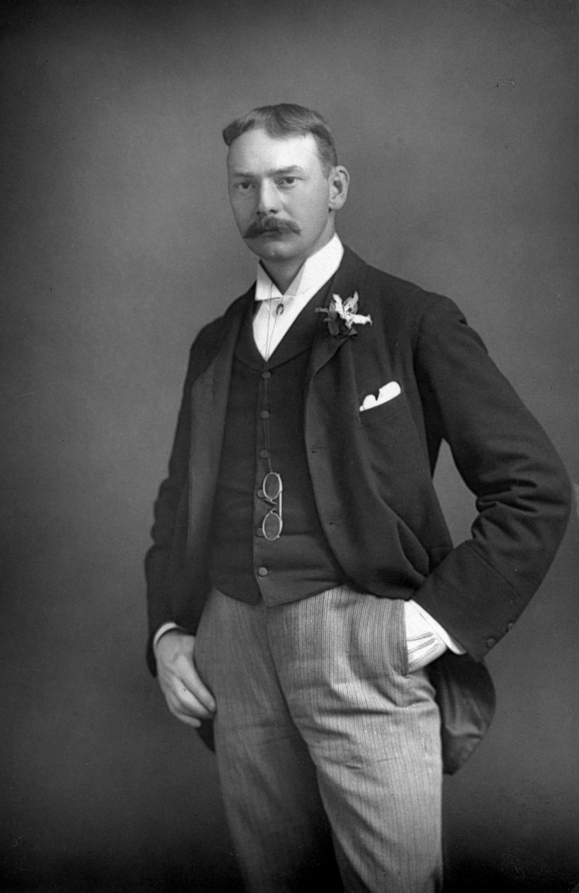 Jerome K. Jerome 1859-1927, engelsk författare, 1893. av William and Daniel Downey