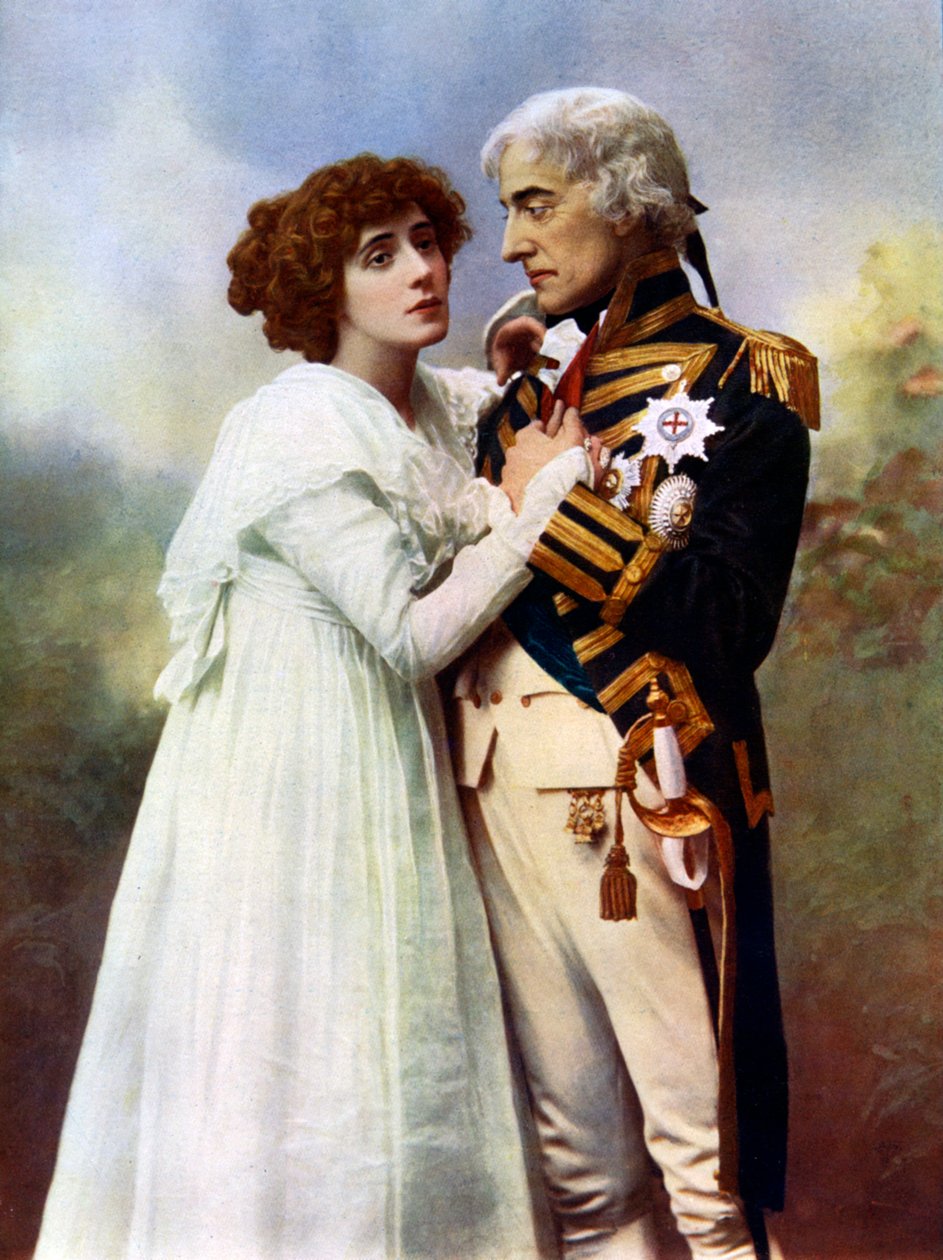 Johnston Forbes-Robertson 1853-1937 och Mrs Patrick Campbell 1865-1940, 1899-1900. av William and Daniel Downey