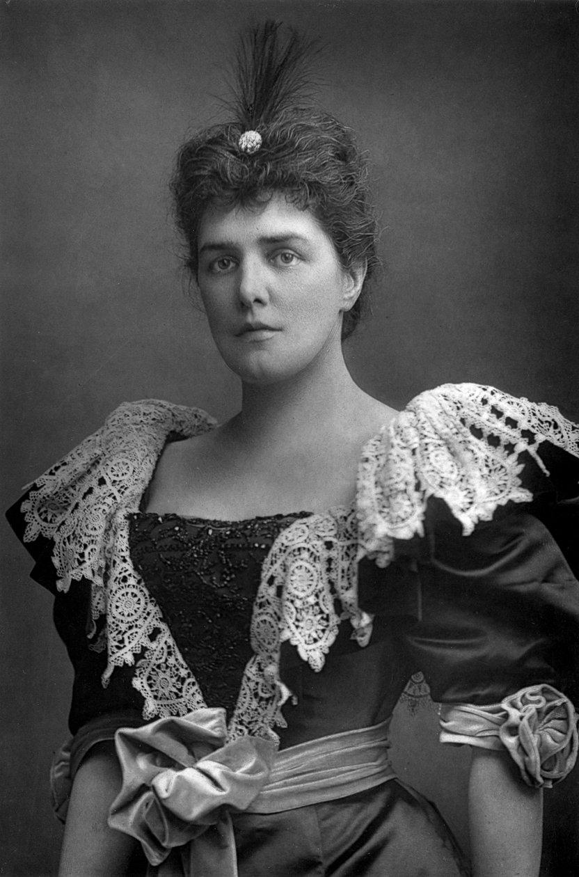 Lady Randolph Churchill 1854-1921, American Society Beauty, 1893. av William and Daniel Downey