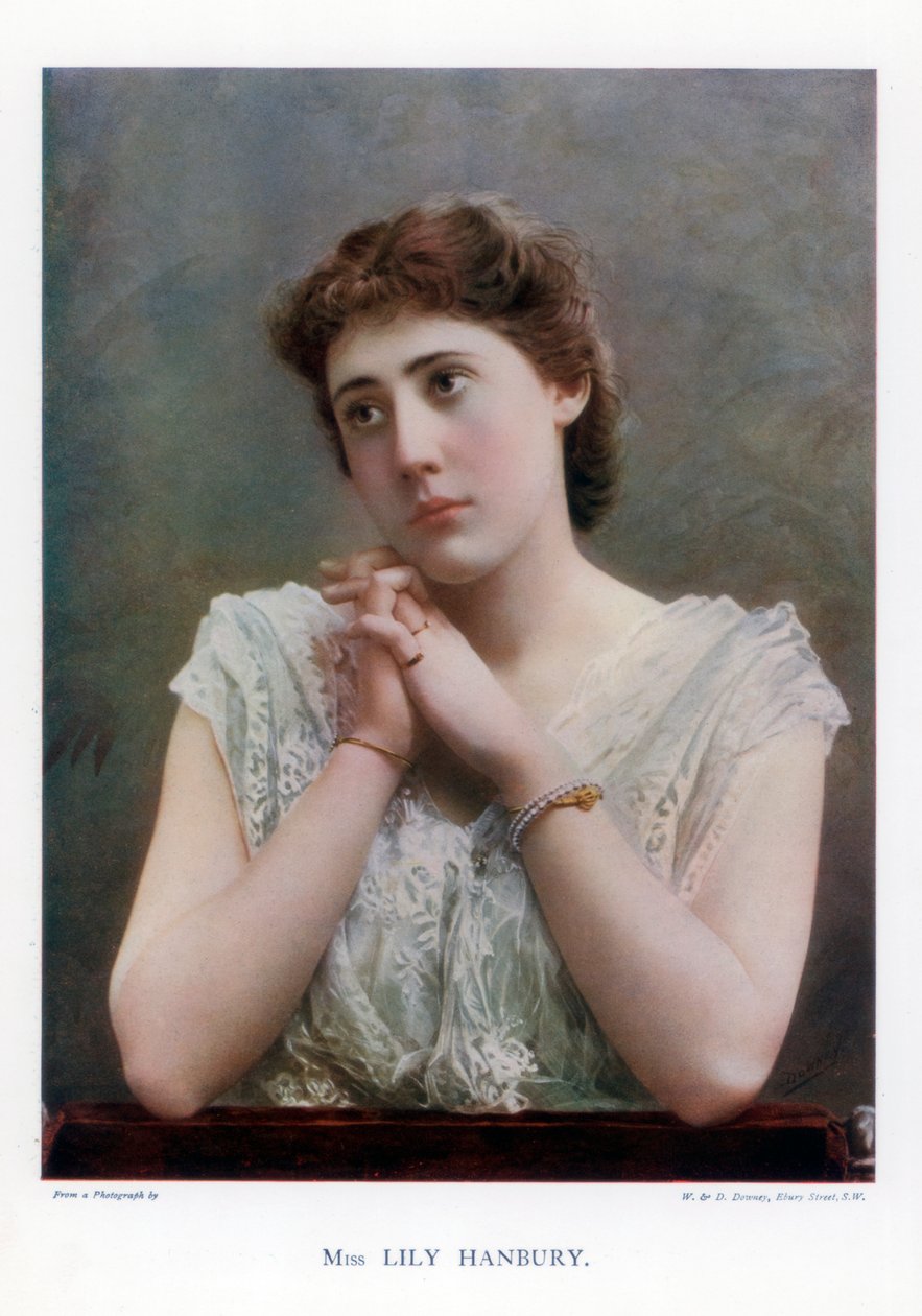 Lily Hanbury, engelsk scenskådespelerska, 1901. av William and Daniel Downey
