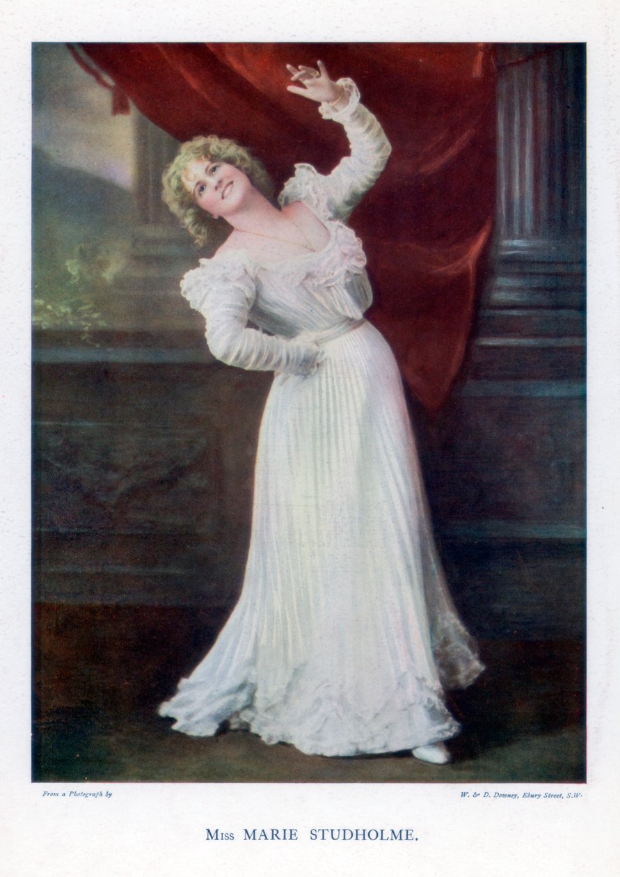 Marie Studholme, engelsk teaterskådespelerska, 1901. av William and Daniel Downey