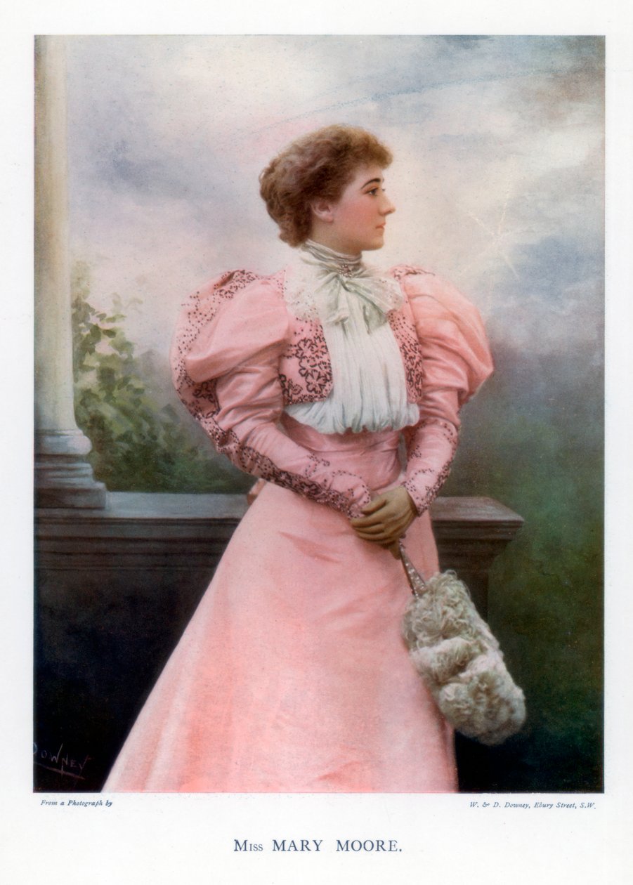 Mary Moore, engelsk skådespelerska och teaterchef, 1901. av William and Daniel Downey