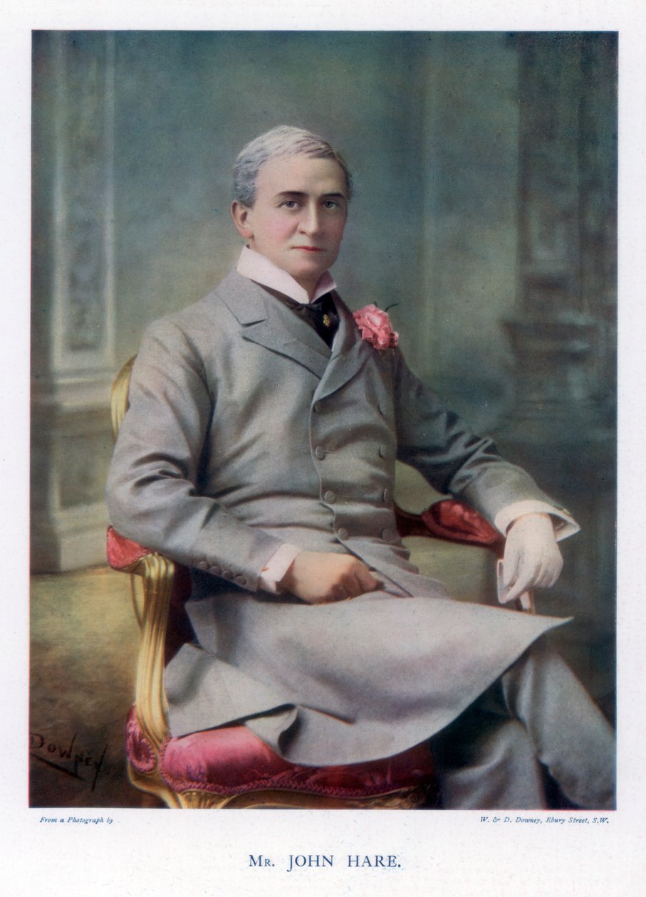 Sir John Hare, engelsk skådespelare och chef för Garrick Theatre, 1901. av William and Daniel Downey