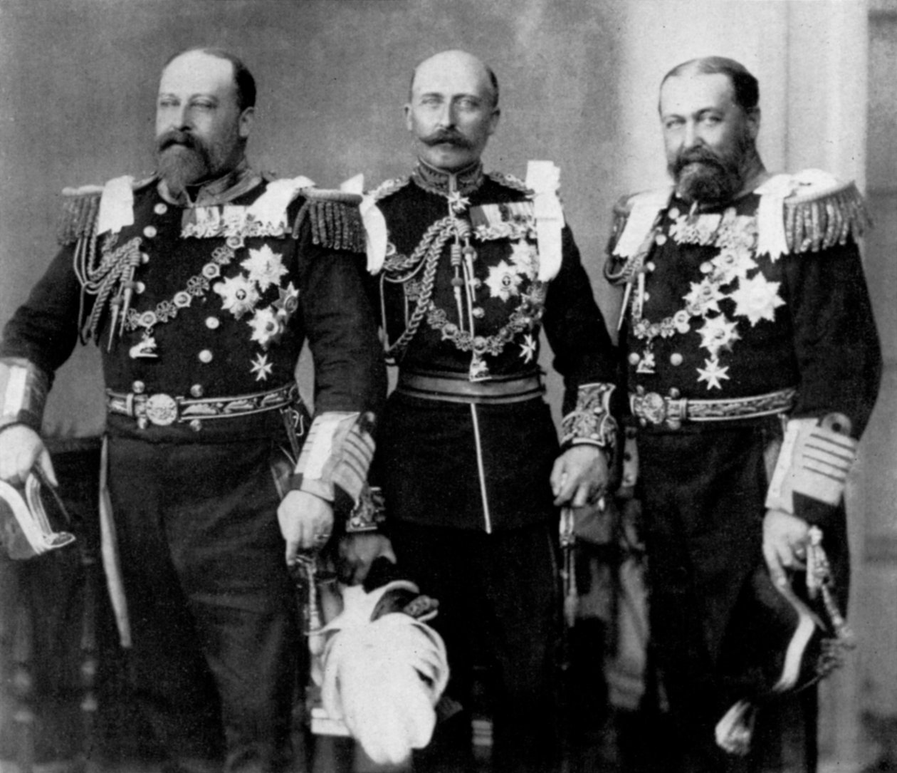 Prinsen av Wales och hans bröder vid bröllopet av hertigen av York, 6 juli 1893 1964 av William and Daniel Downey