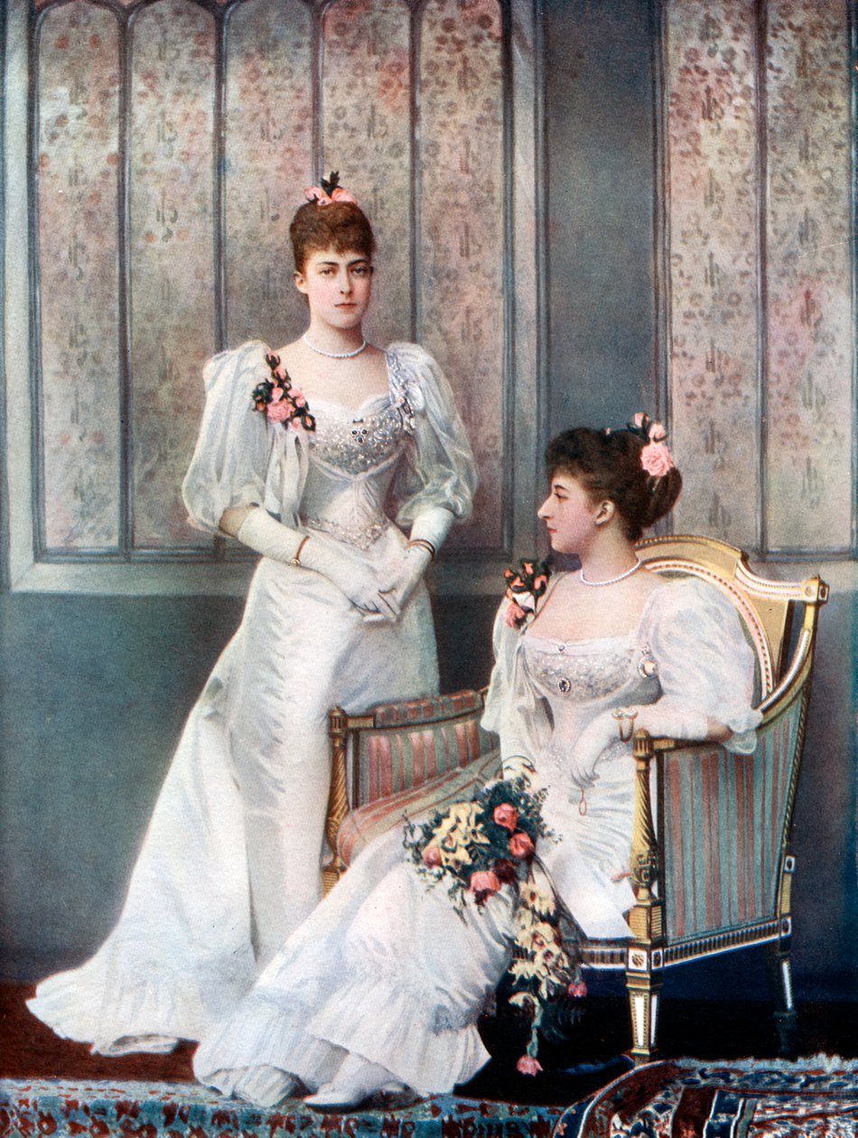 Prinsessan Victoria och prinsessan Charles av Danmark, sent 1800-tal. av William and Daniel Downey