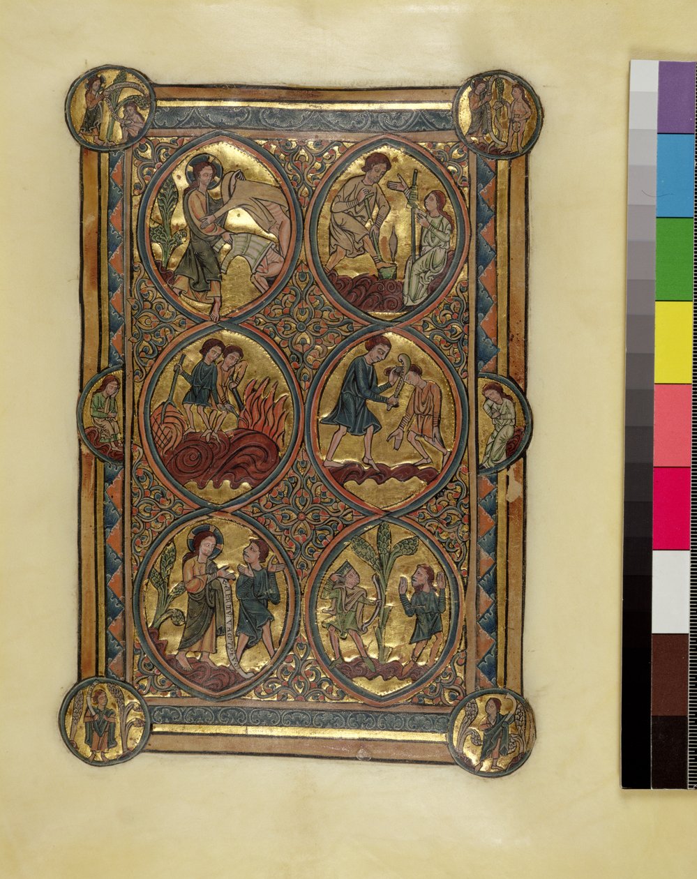 Ms 330.2 Adam och Eva, Kain och Abel, ca 1240 (vellum) av William de Brailes