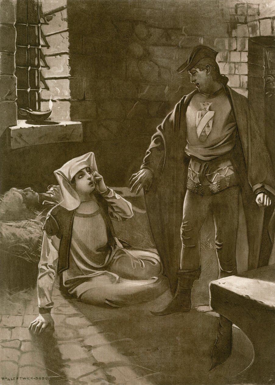 Il Trovatore, akt IV scener iv (litografi) av William de Leftwich (after) Dodge