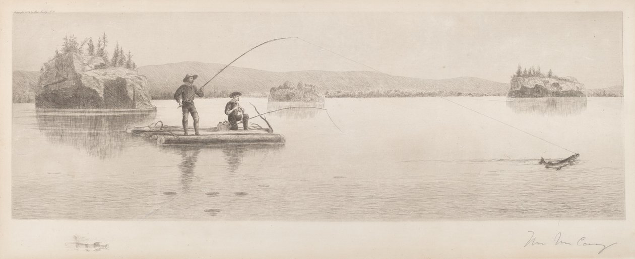 Namnlös (Stångflottefiske) av William de la Montagne Cary