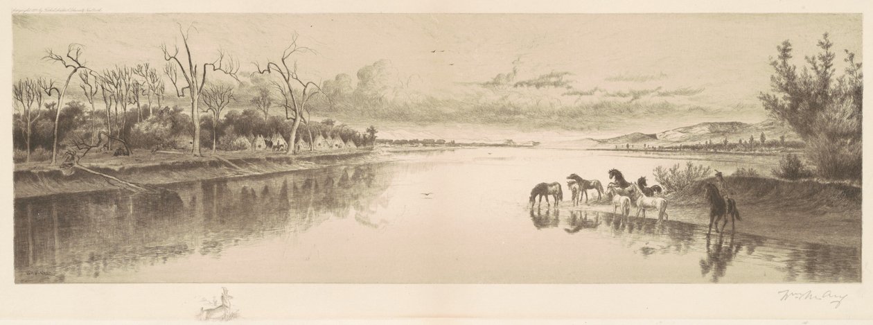 Untitled (indianerläger) av William de la Montagne Cary
