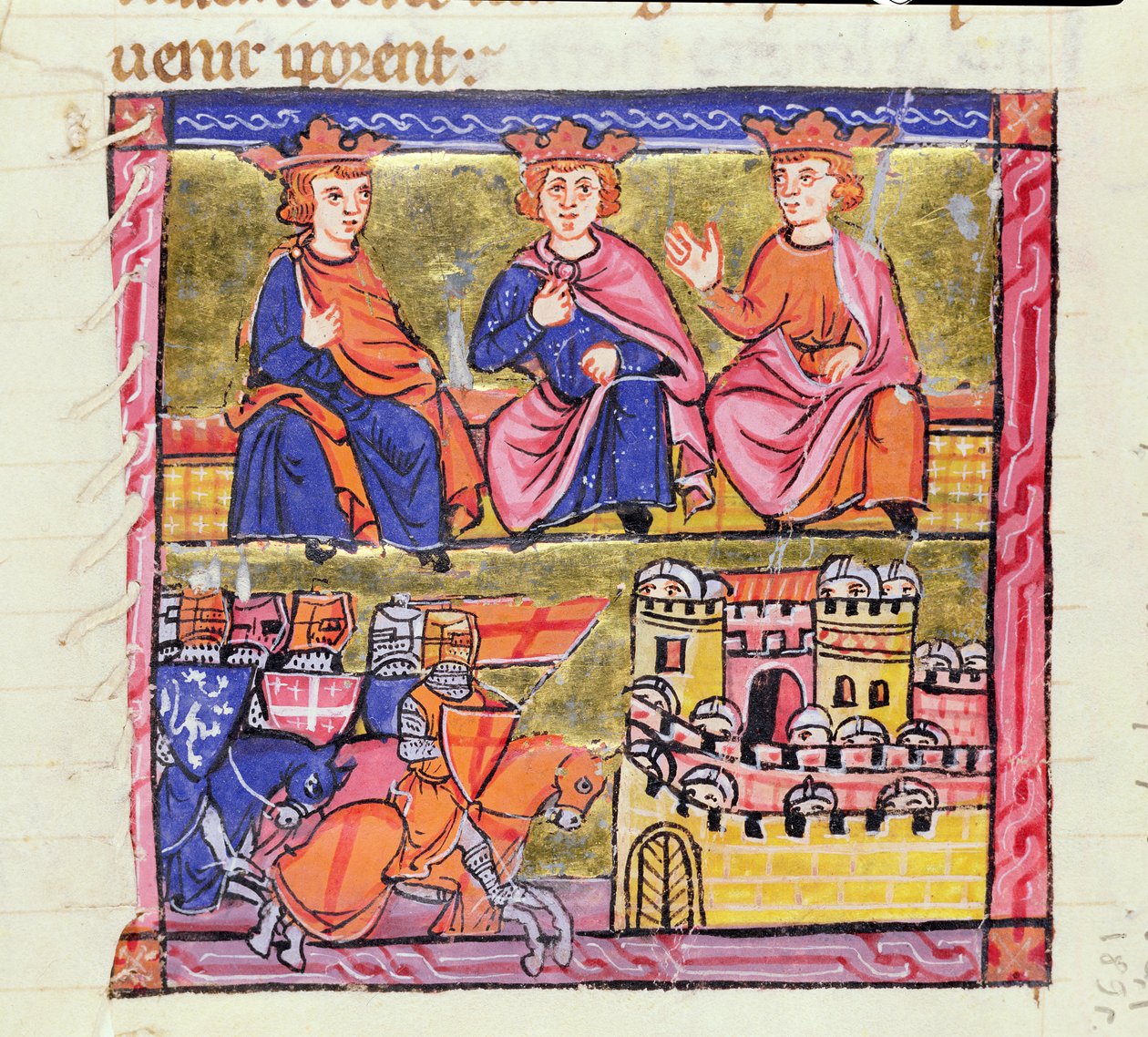 Ms 828 f.189r Council of Acre and the Siege of Damaskus, Second Crusade, från 