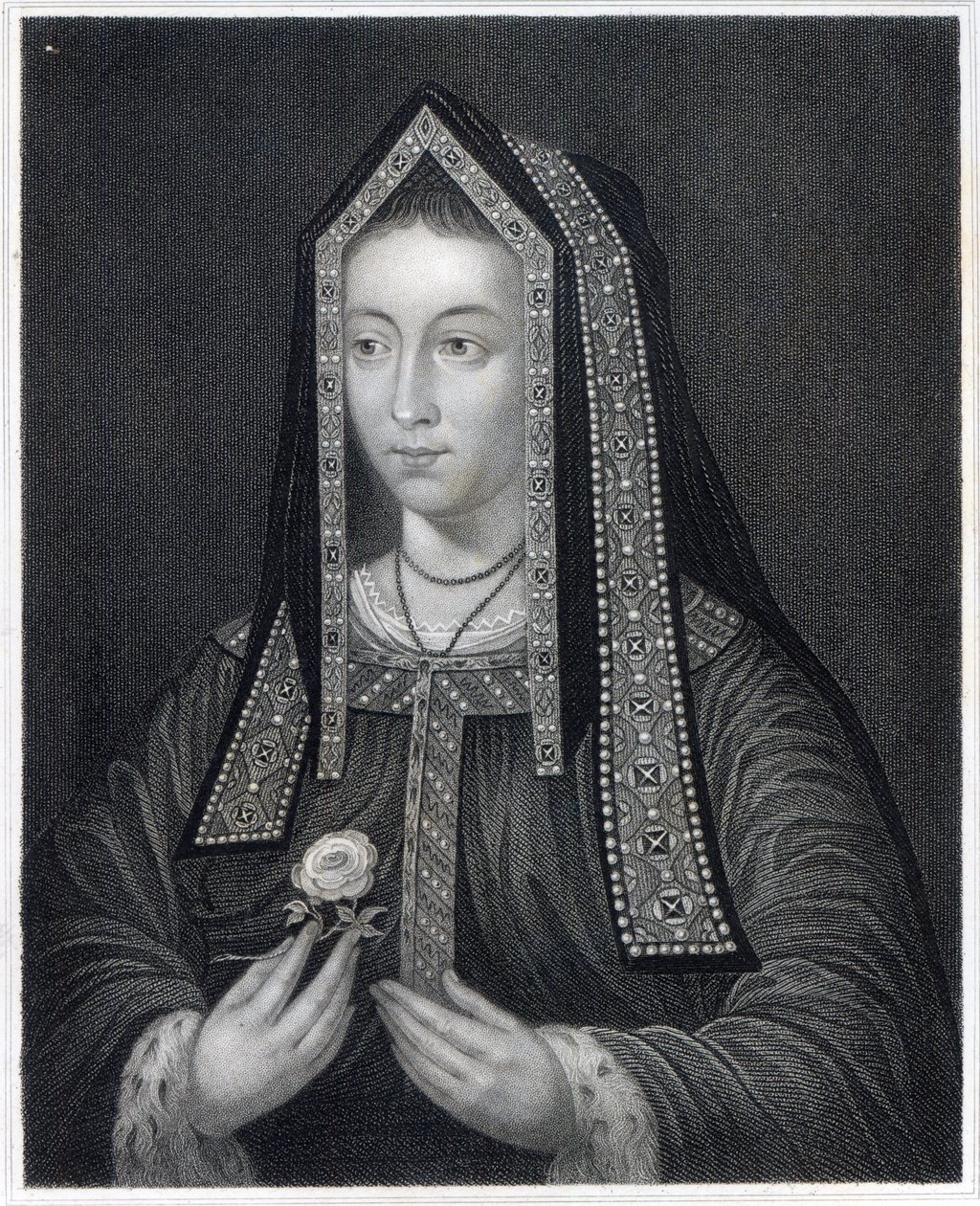 Porträtt av Elizabeth av York av William the Younger Holl