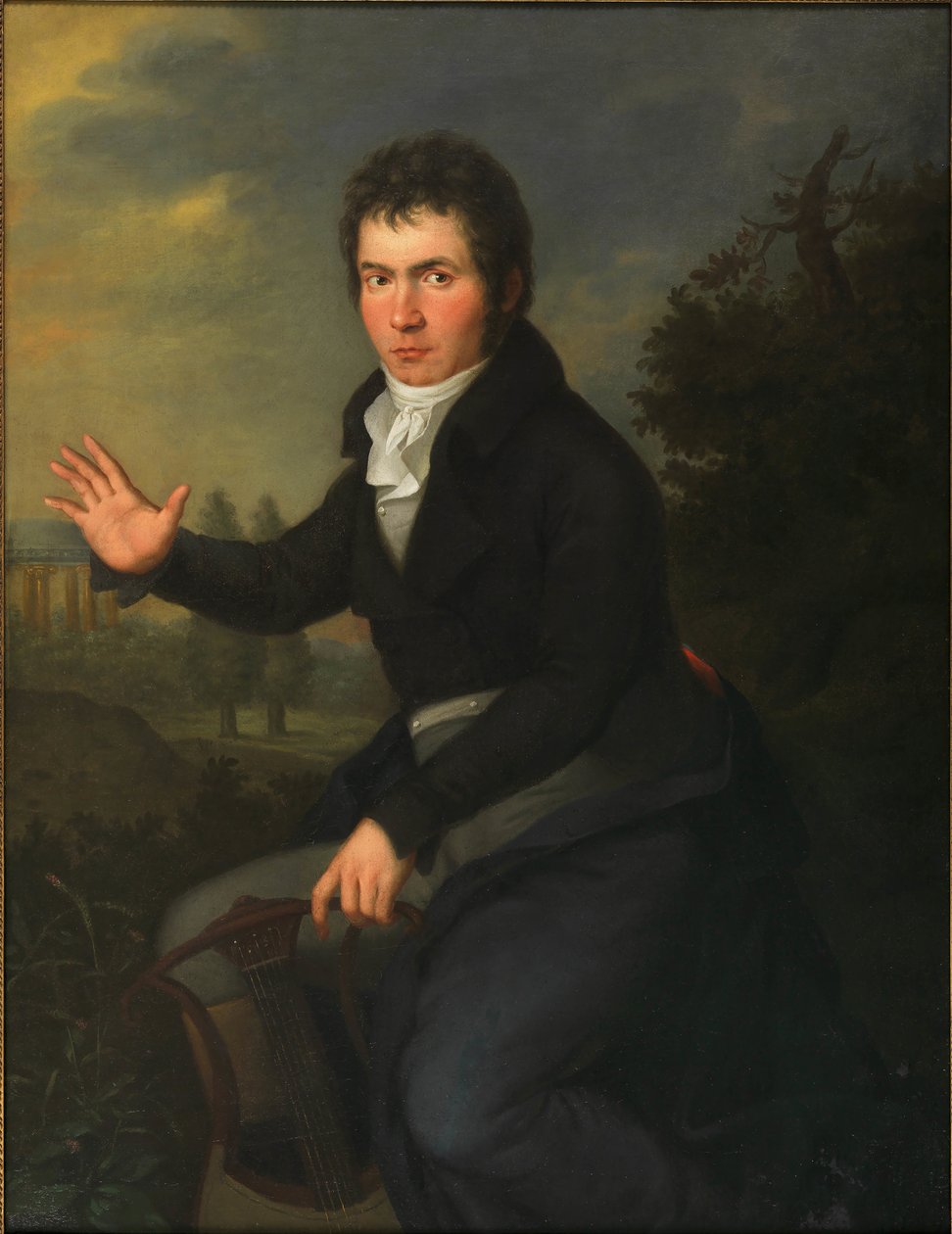 Porträtt av Ludwig van Beethoven, ca 1805. av Willibrord Josef Maehler