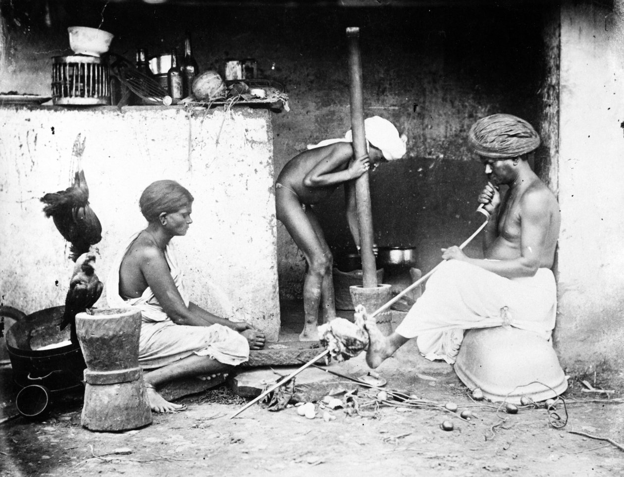 Ett indiskt kök, ca 1870-talet av Willoughby Wallace Hooper