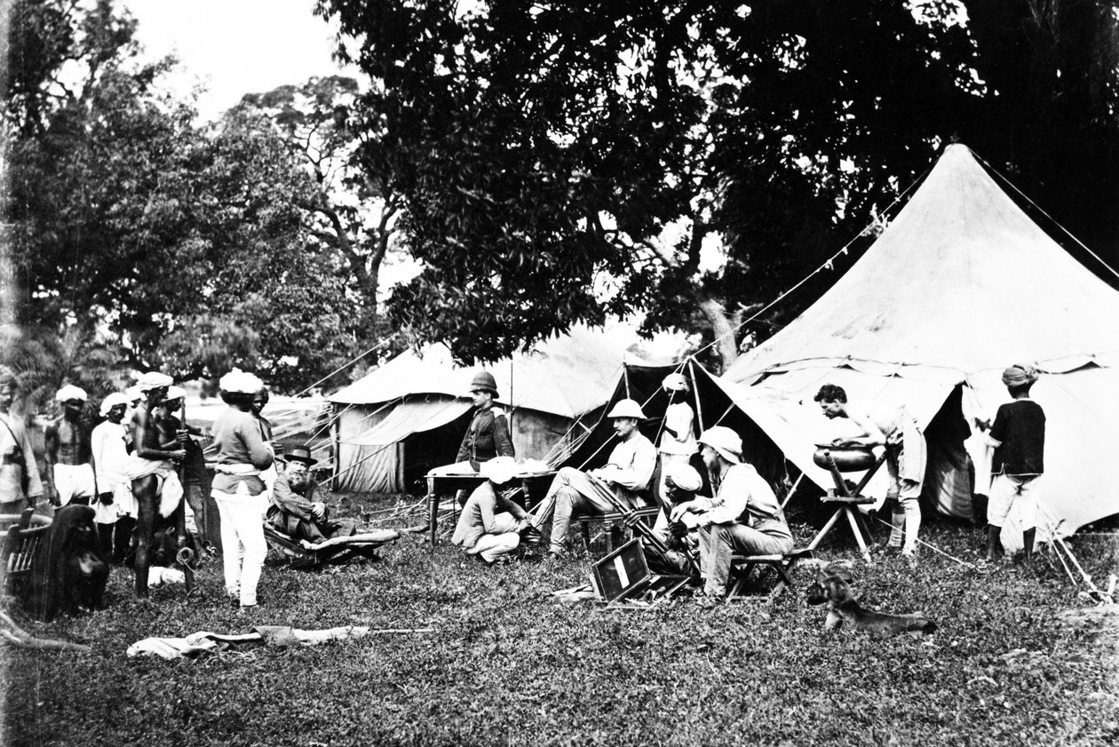 Läger för den brittisk-indiska armén, ca 1860-talet av Willoughby Wallace Hooper