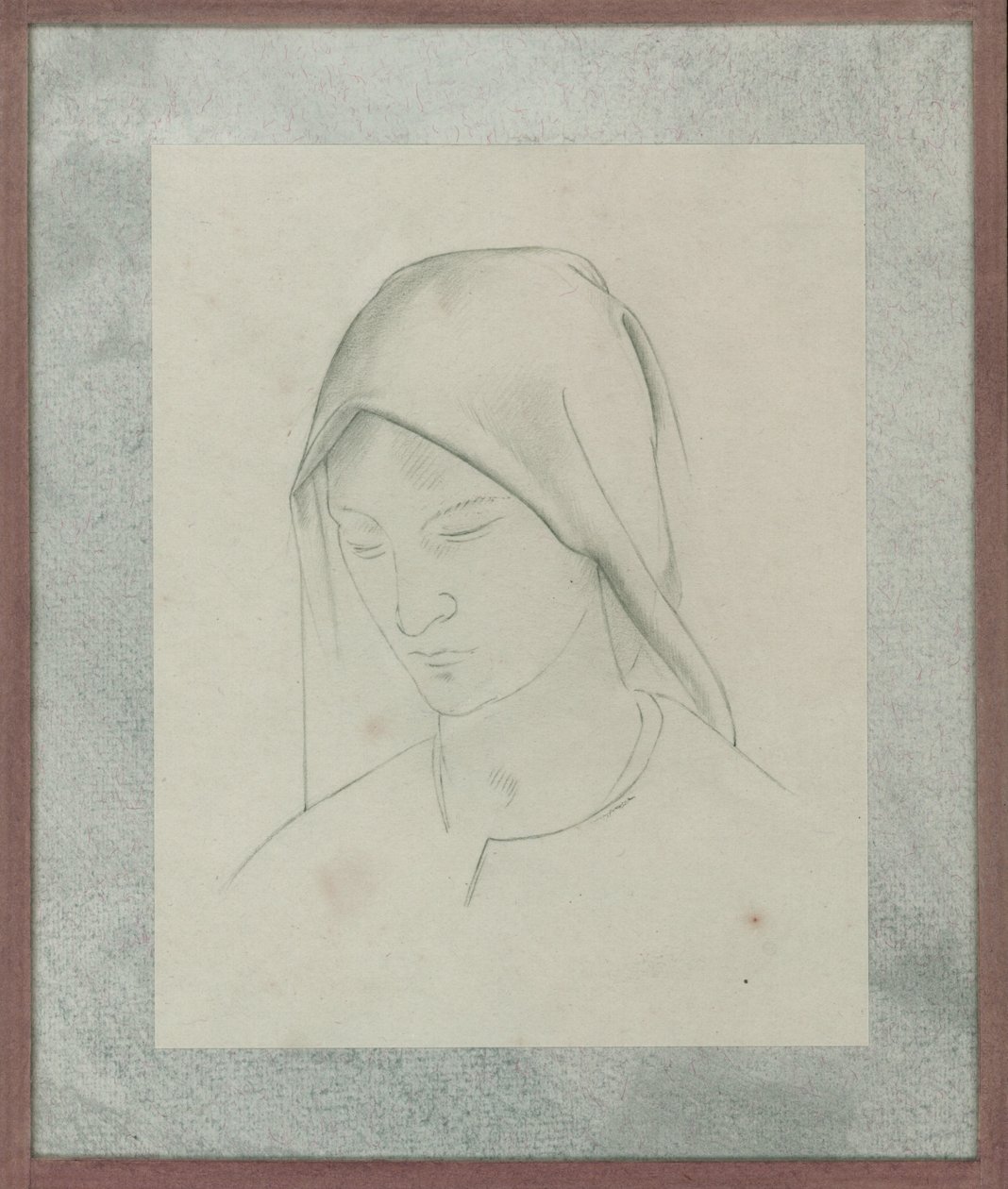 Studie för St Martin altartavla, ca 1928 (penna på papper) av Winifred Knights