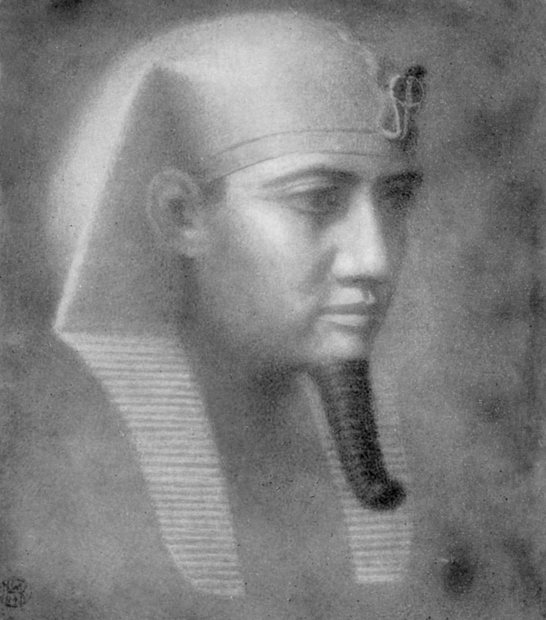 Khafre, forntida egyptisk farao från den 4:e dynastin, 26-25:e århundradet f.Kr. 1926 av Winifred Mabel Brunton