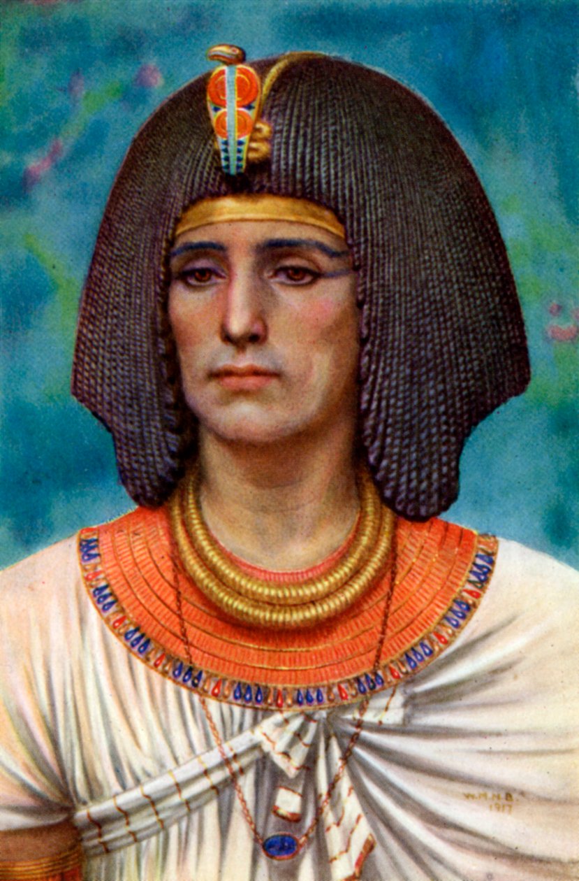 Set IN, forntida egyptisk farao från den 19:e dynastin, 1200-talet f.Kr. 1926. av Winifred Mabel Brunton