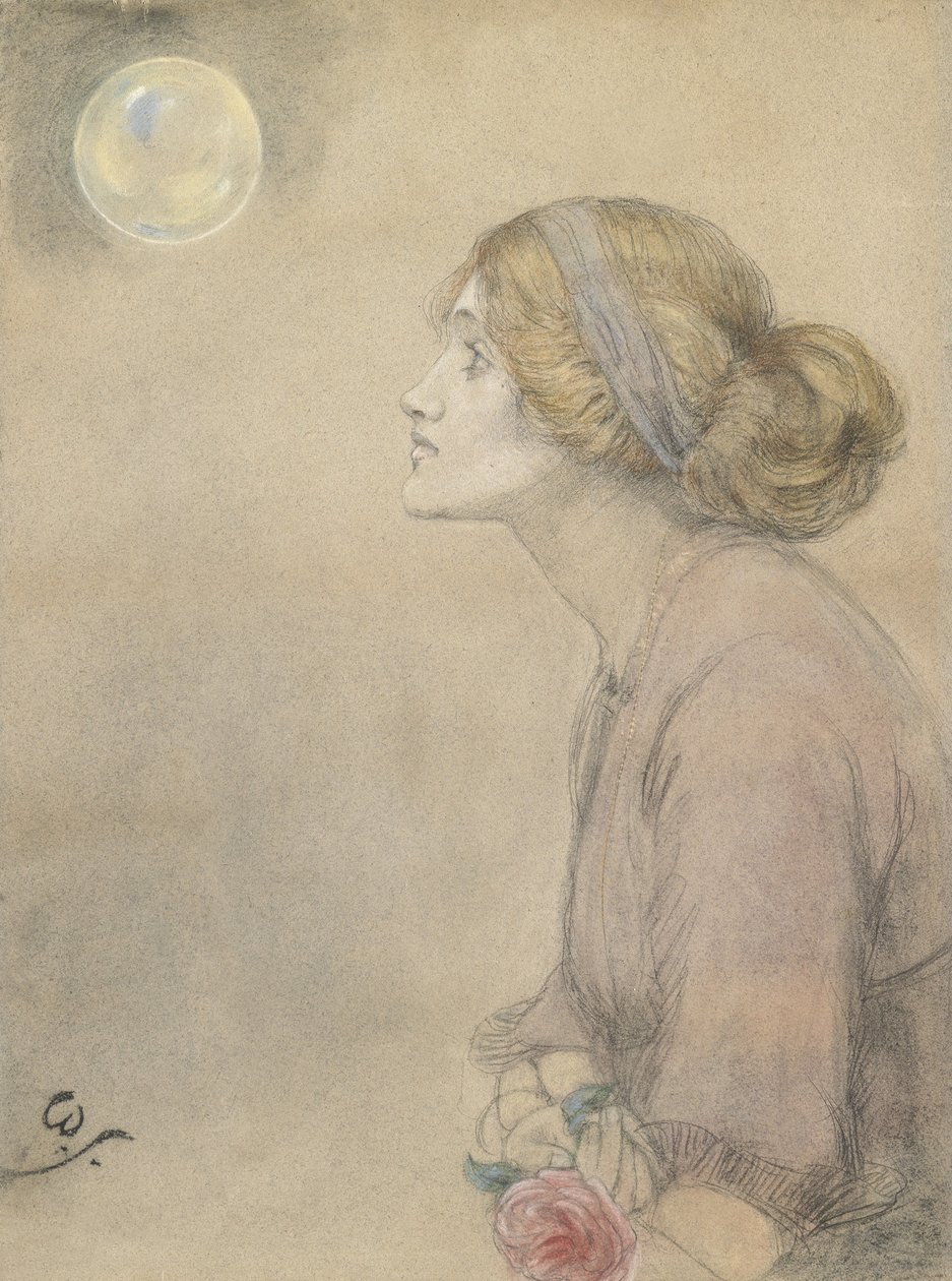 Gertrude Sandys (pastell på papper) av Winifred Sandys