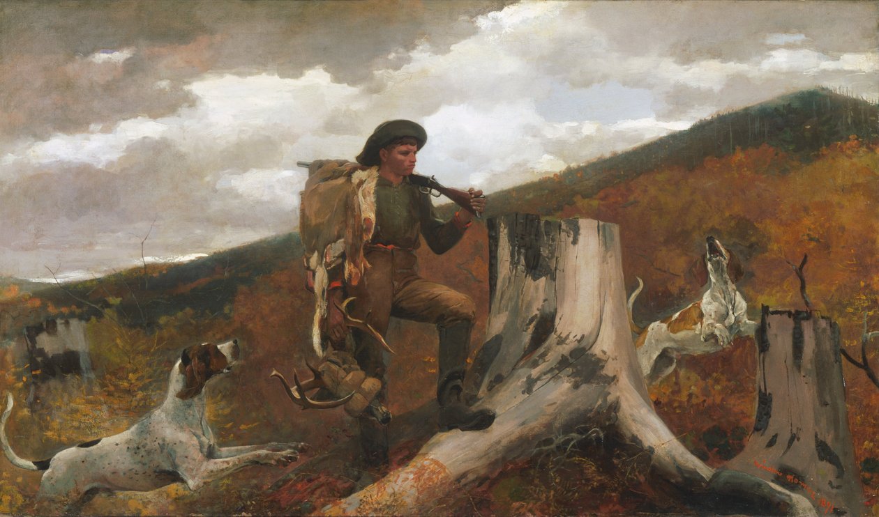 En jägare och hundar av Winslow Homer