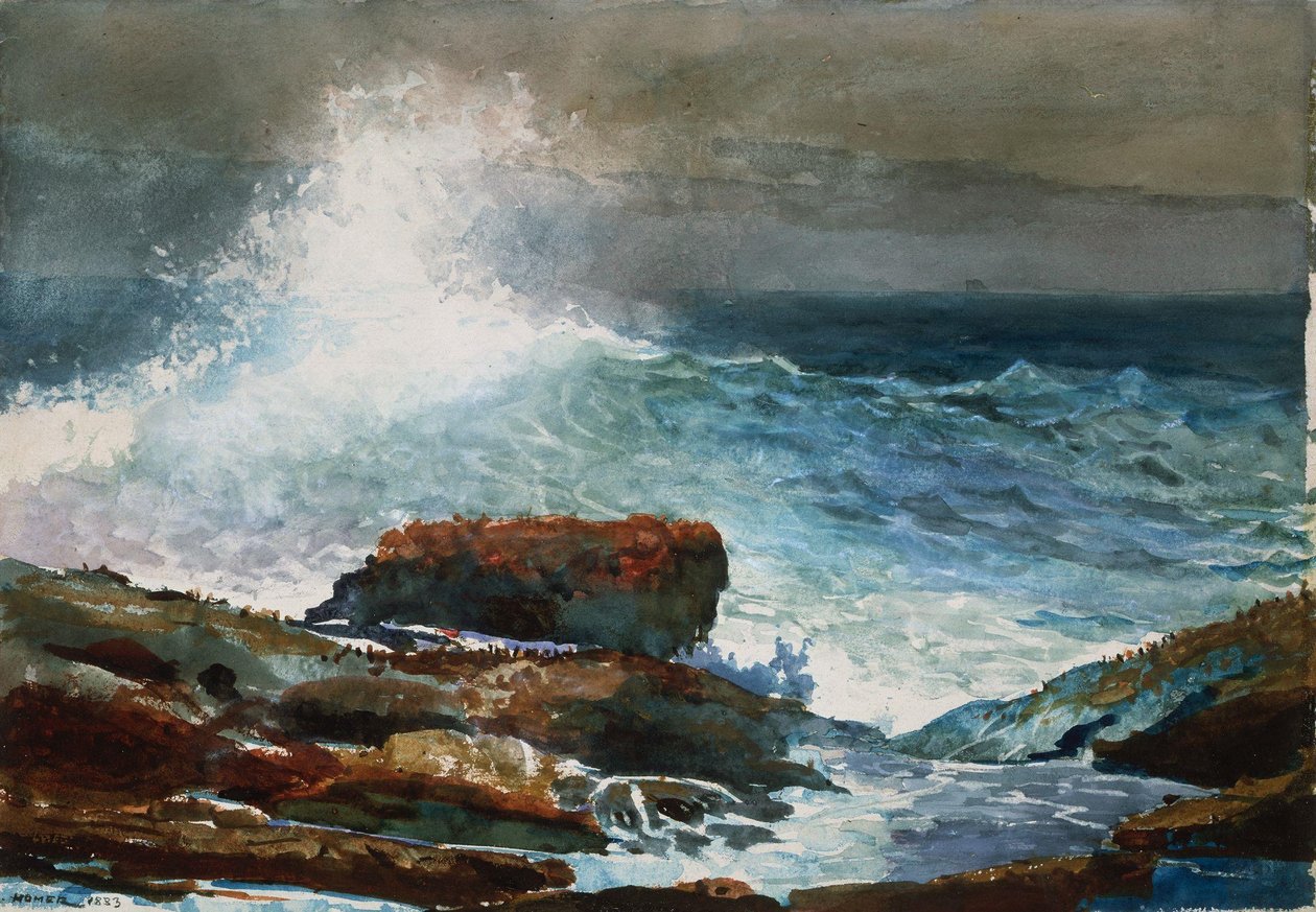 Incoming Tide, Scarboro, Maine av Winslow Homer