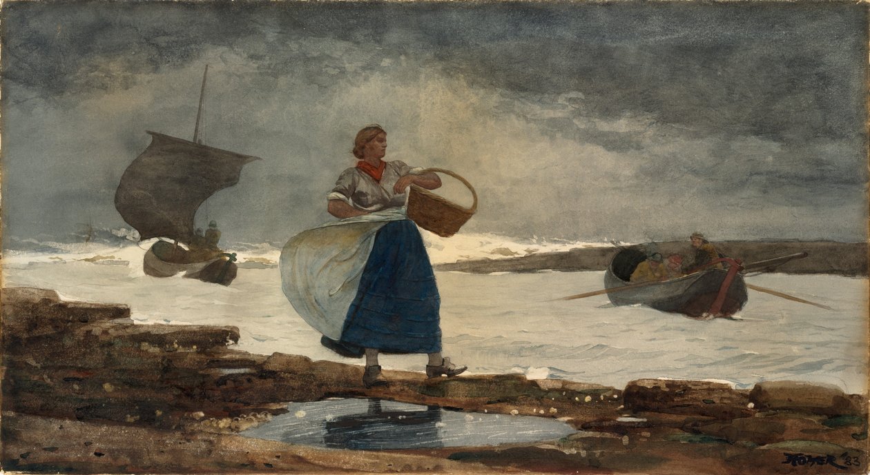 Inside the Bar av Winslow Homer