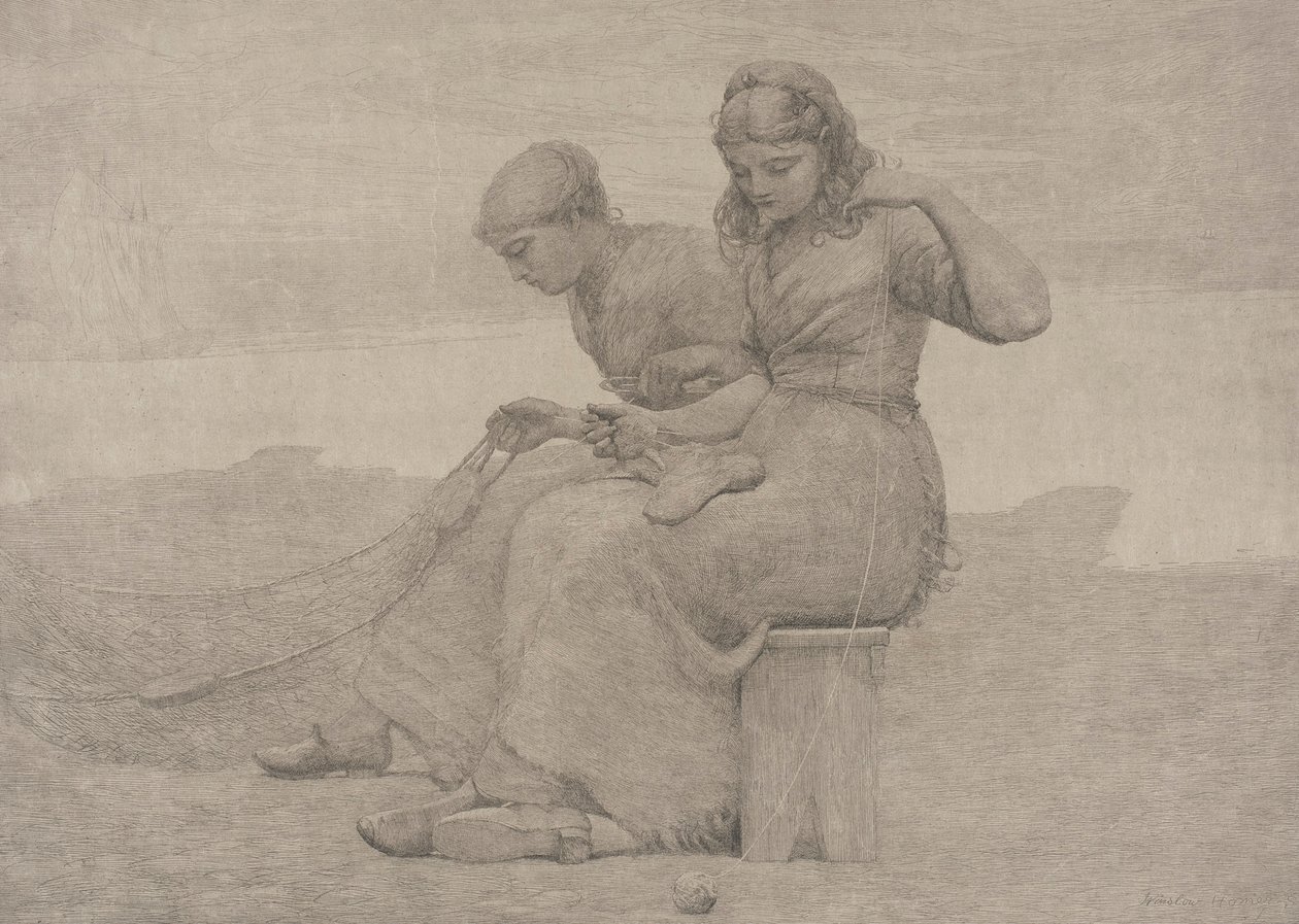 Mending the Tears av Winslow Homer
