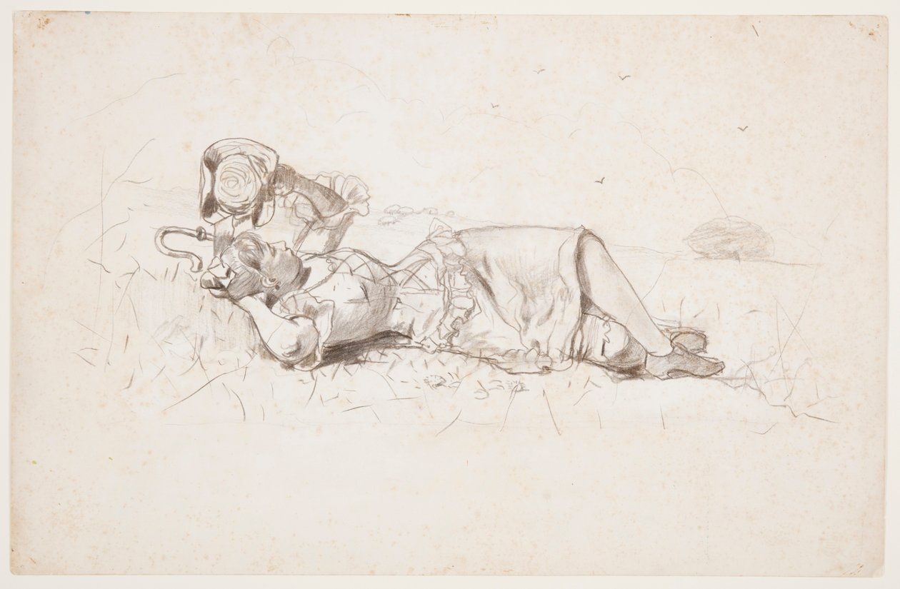 Shepherdess vilar av Winslow Homer