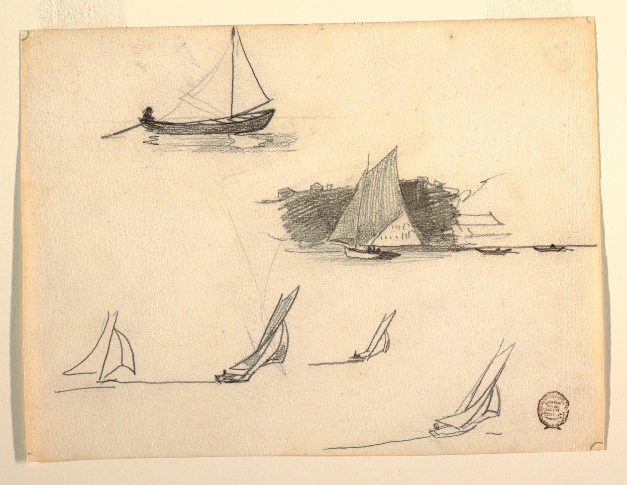 Sex studier av segelbåtar av Winslow Homer