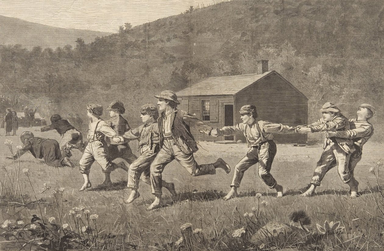 Snap the Whip, från Harpers Weekly, 20 september 1873, s. 245-25 av Winslow Homer
