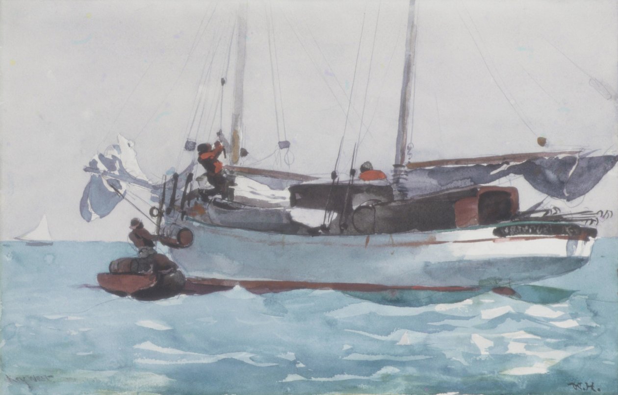 Tar på sig våta proviant, 1903 av Winslow Homer
