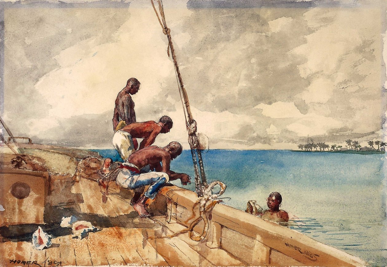 The conch divers av Winslow Homer