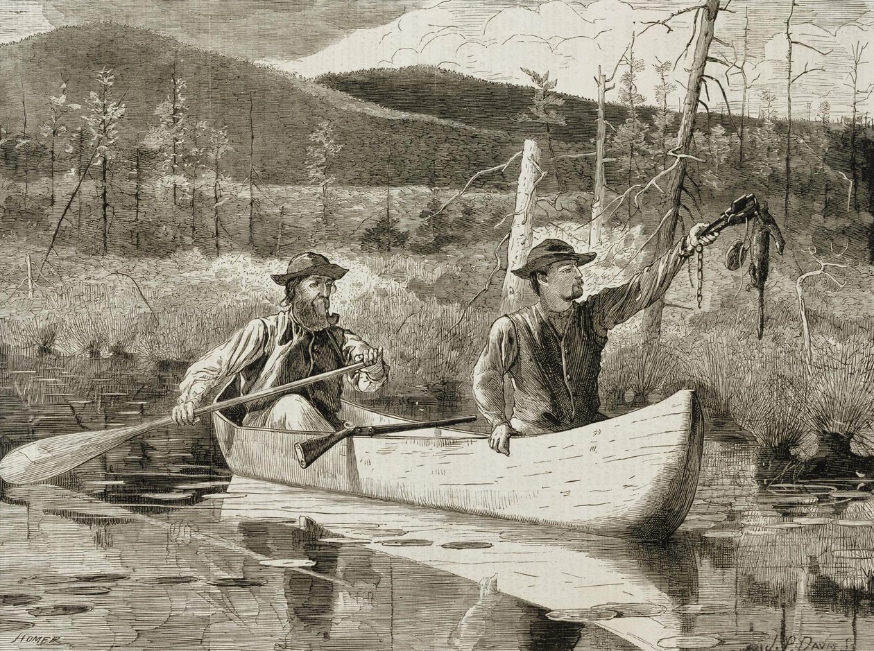 Fångar i Adirondacks av Winslow Homer