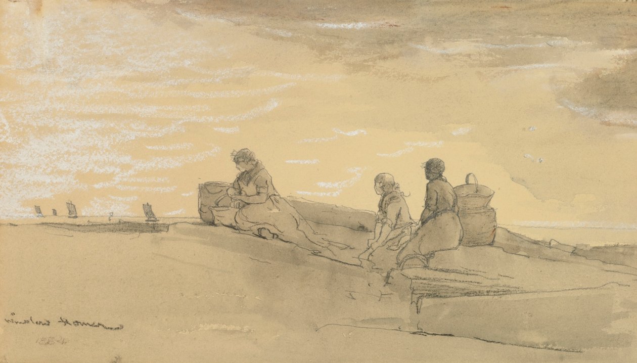 Waiting  av Winslow Homer