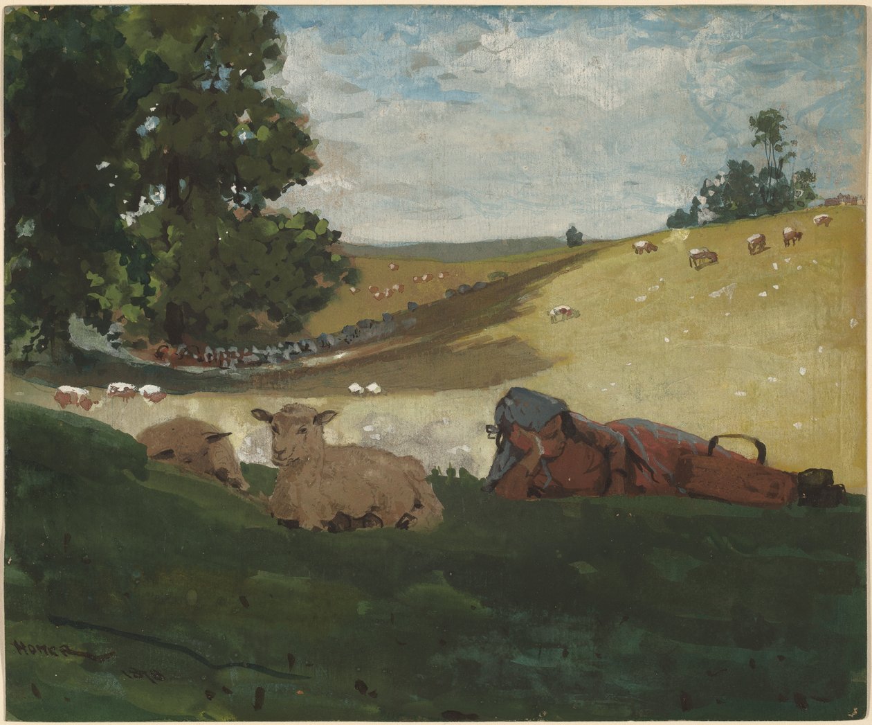 Varm eftermiddag (herdinna) av Winslow Homer