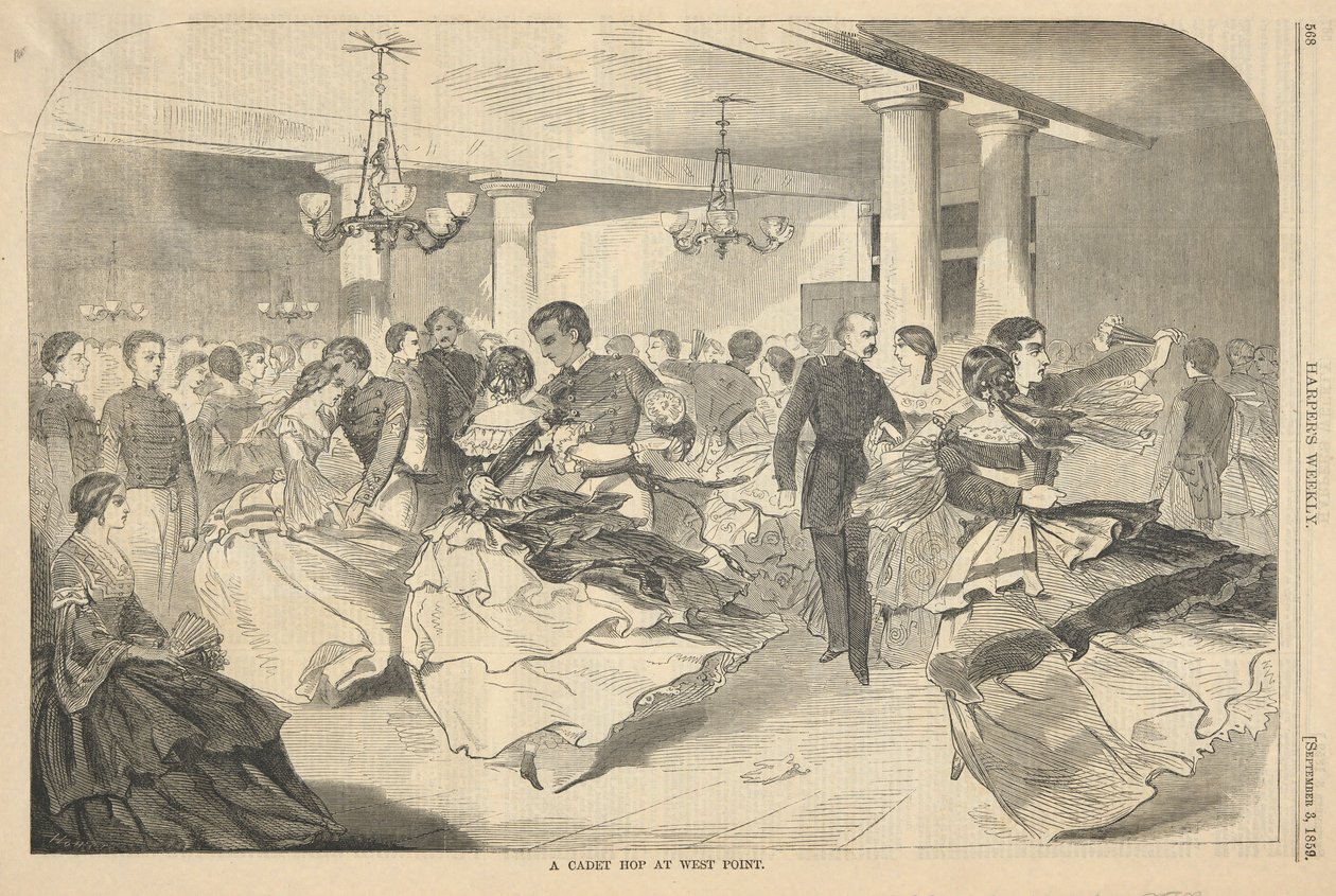 Ett kadetthopp på West Point, från Harper av Winslow Homer