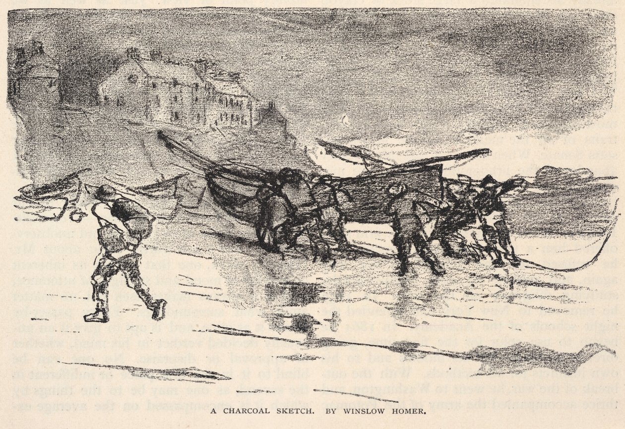 En kolskiss, från The Century Magazine, november 1883 av Winslow Homer